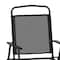 Flash Furniture Black Folding Sling Patio Chairs with Armrests, 4PK 4-GM-SC098-BK-GG - alternate 8